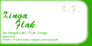 kinga flak business card